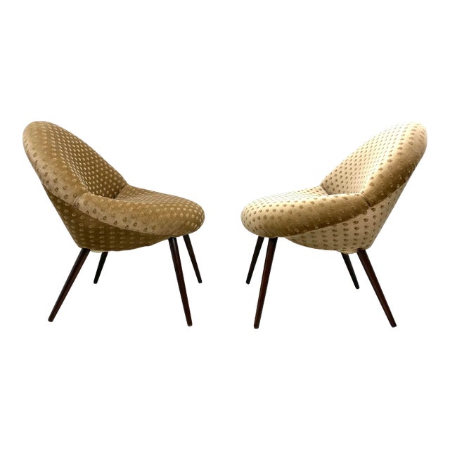 1950s Vintage Tan Chairs - a Pair For Sale