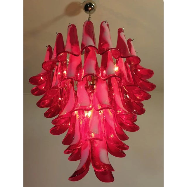 Vintage Italian Glass Chandelier from Mazzega, 1983 For Sale - Image 11 of 12