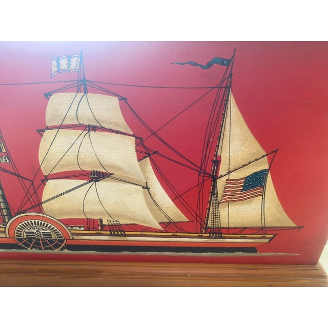 Italian Coastal Hand Painted Trunk/Chest Circa 1980s For Sale - Image 10 of 12