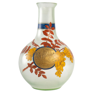 Enamelled Glass Vase, Early 20th Century