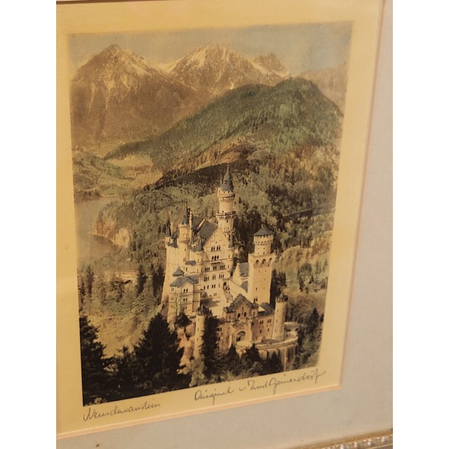 Late 19th Century Ernst Geissendorfer Neuschwanstein Castle Frame Original Signed Framed For Sale - Image 4 of 12