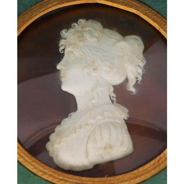 Antique Framed Grand Tour Wax Portrait Reliefs, 19th Century, Set of 2 For Sale - Image 3 of 13