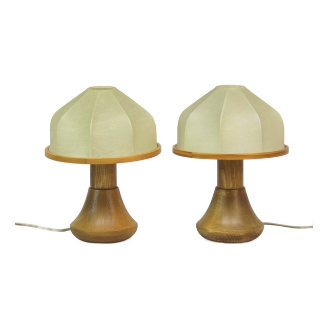 Cocoon Table Lamps, 1960s, Set of 2 For Sale