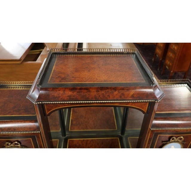 Late 19th Century English Burl Walnut Napoleon III Bronze Mounted Ladies Desk For Sale - Image 13 of 18