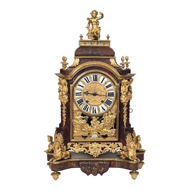 Louis XIV Boulle and Gilt Bracket Clock For Sale