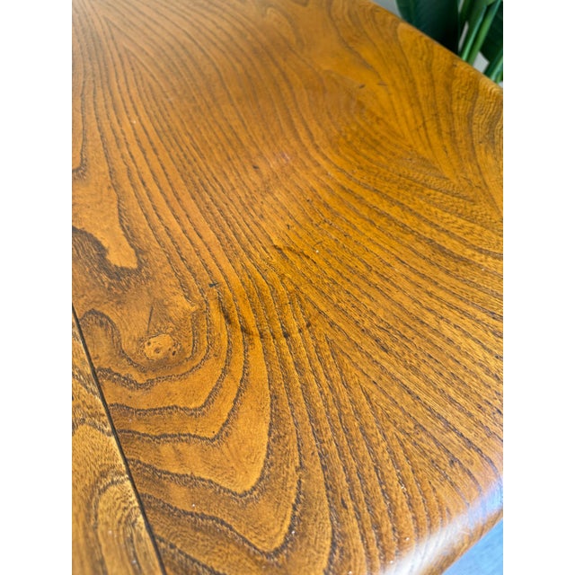 Rectangular Drop Leaf Extending Dining Table in Elm from Ercol, 1950s For Sale - Image 11 of 15