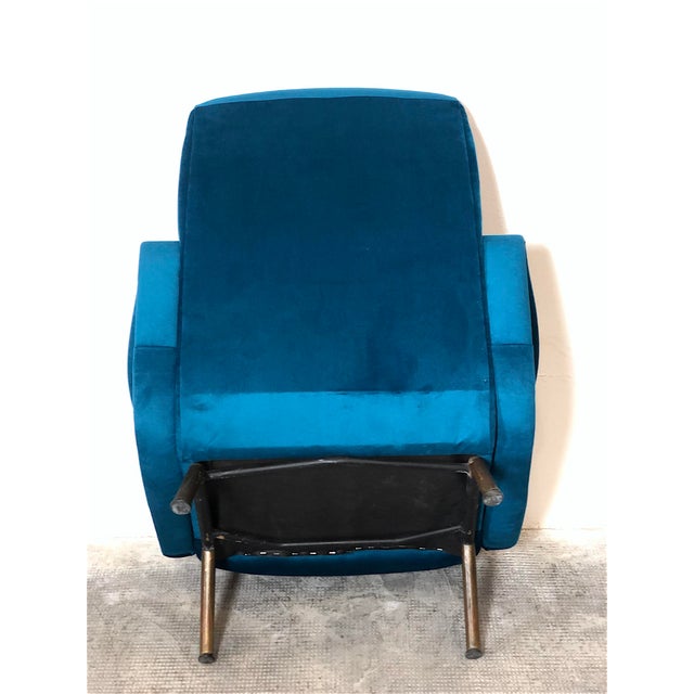Cobalt Blue Lady Armchair by Marco Zanuso for Arflex, Italy, 1955 For Sale - Image 13 of 14