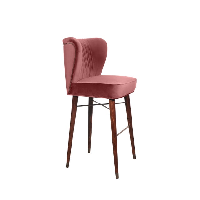 Textile Visconti Bar Chair by Ottiu For Sale - Image 7 of 9