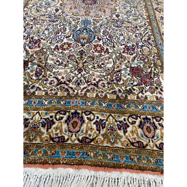 Vintage Indian Punjab Silk Rug, 1980s For Sale - Image 16 of 18