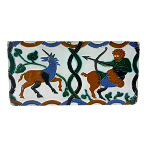 Ramos Rejano Seville Azulejo Hispano-Moresque Tile With Unicorn and Centaur
