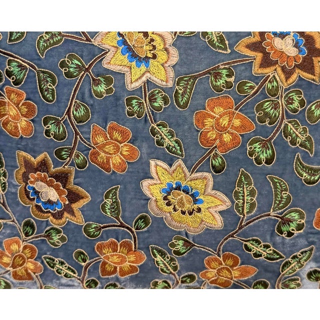 Anke Drechsel Anke Drechsel Velvet Floral Pillow For Sale - Image 4 of 4