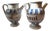 White and Blue Ceramic Pharmacy Carafes, Italy, Mid-18th Century, Set of 2 For Sale