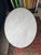 1950s marble slab open base coffee table 3’ x 5’ 22” high, very heavy and sturdy, very solid, base is metal painted gold