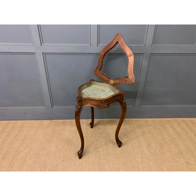 Late 19th Century French Walnut Jewelry Table, 1890 For Sale - Image 5 of 11