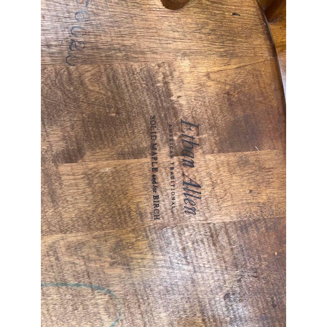 Late 20th Century Ethan Allen Set of Five Solid Maple Windsor Dining Chairs For Sale - Image 11 of 11