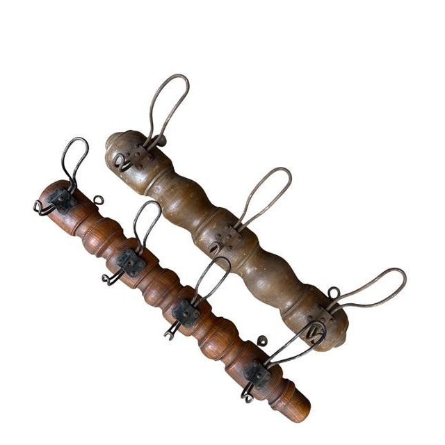 Late 19th Century Late 19th Century Coat Hat Racks Hooks - Set of 2 For Sale - Image 5 of 5