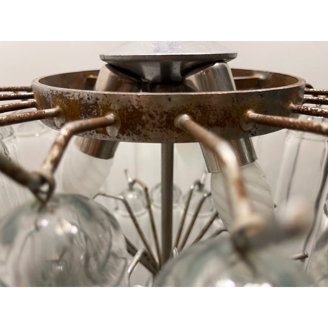 Murano Glass Tube Chandelier by Venini, 1970s For Sale - Image 13 of 14