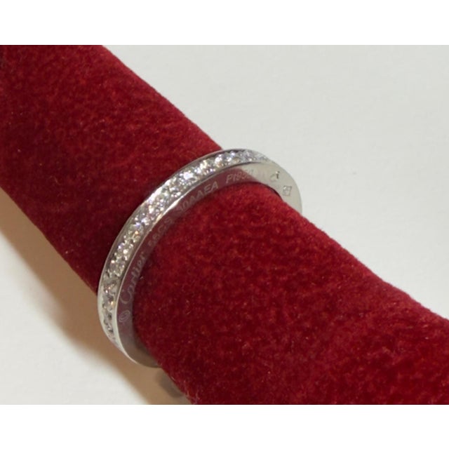 Cartier Ballerine Platinum Diamond Eternity Band, Size 7.5 For Sale In Los Angeles - Image 6 of 6