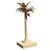 Life size sculpture of a palm tree with a coconut crafted in wicker or reed wrapped over a metal frame with impressive...
