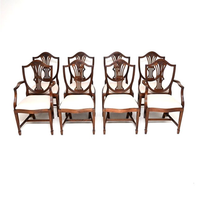 Vintage Shield Back Dining Chairs, 1930, Set of 8 For Sale - Image 12 of 12