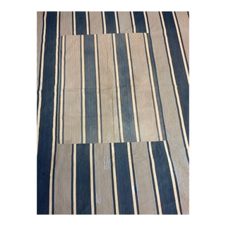 Circa Early 1900 French Ticking Fabric Fragment For Sale