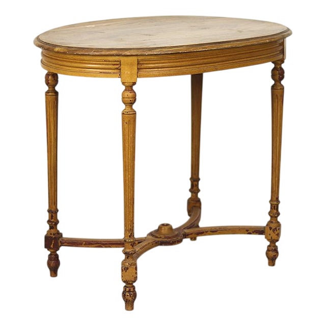French Faux Bois Painted Side Table, 1890s For Sale