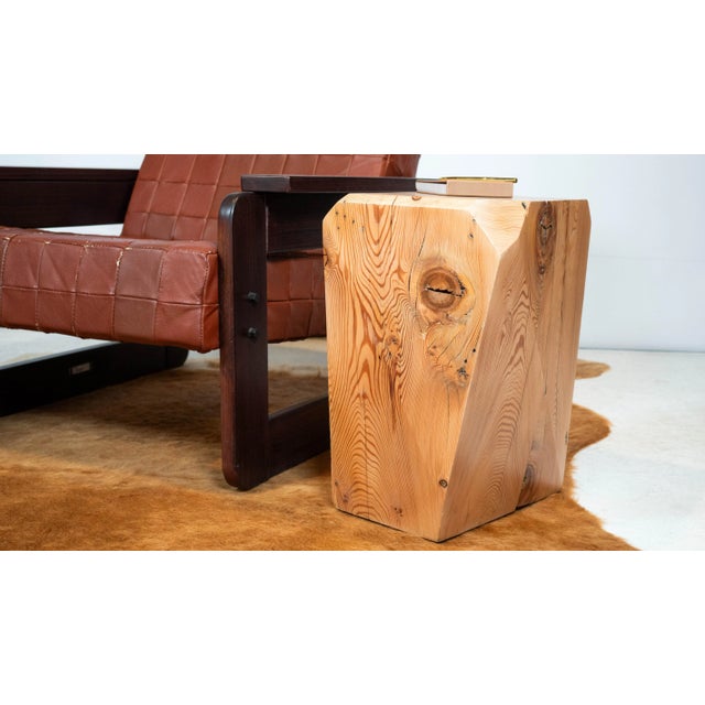 Studio Craft After Jb Blunk Pine Wood Side Tables - A Pair For Sale - Image 11 of 16