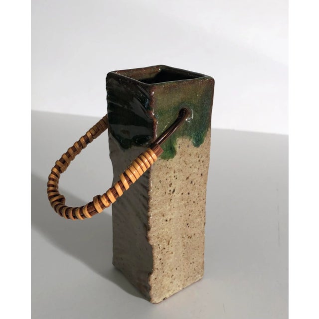 Green Organic Ceramic Wall Pocket Vases For Sale - Image 8 of 12