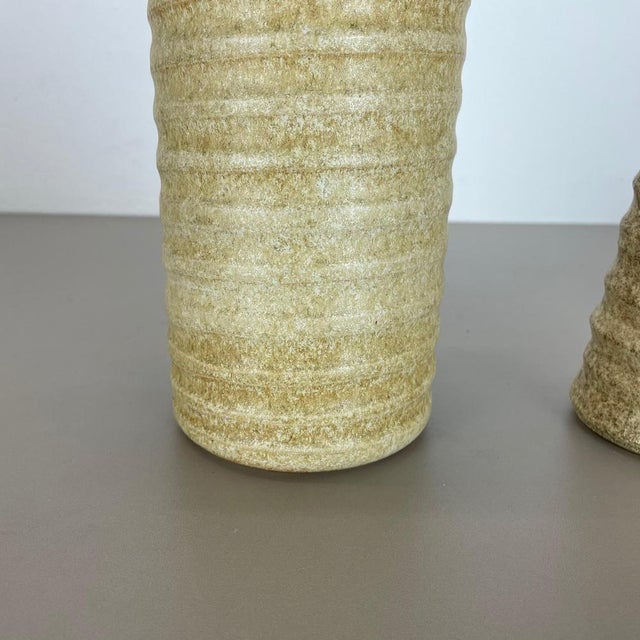 Ceramic Studio Pottery Vases attributed to Vest Ceramics, Netherlands, 1970, Set of 2 For Sale - Image 6 of 18