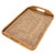 Artifacts Rattan Rectangular Tray with Glass Insert in Honey Brown - 17" For Sale In Houston - Image 6 of 6
