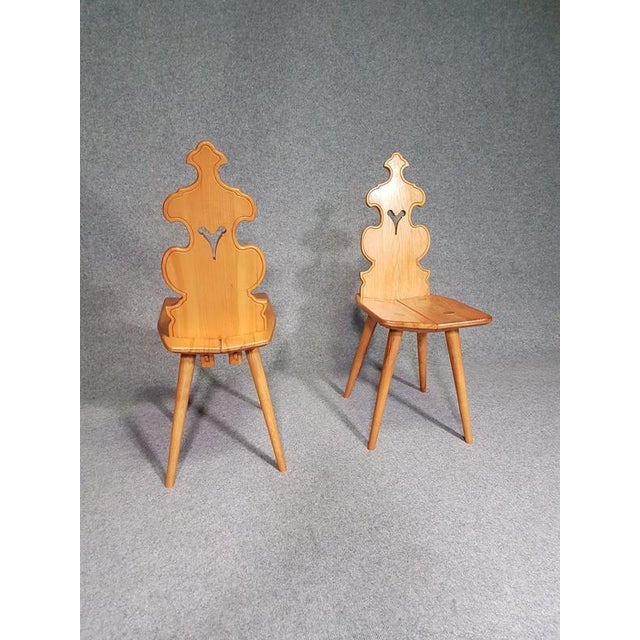 Mid-Century Brutalist Tiroler Chairs, Set of 4 For Sale - Image 6 of 18