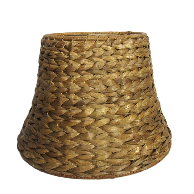 Mid 20th Century Mid 20th Century 10" Water Hyacinth Woven Lamp Shade For Sale - Image 5 of 11