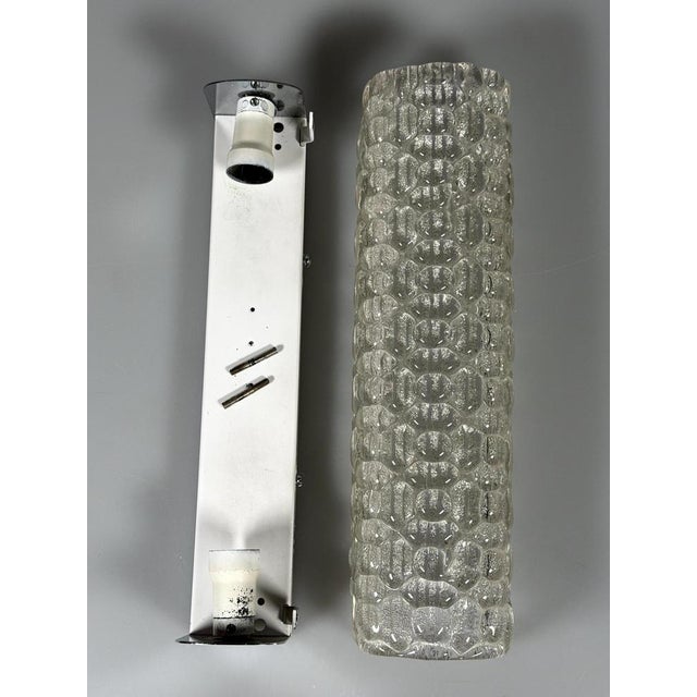 Space Age Wall Light in Ice Glass, 1960s-1970s For Sale - Image 10 of 16