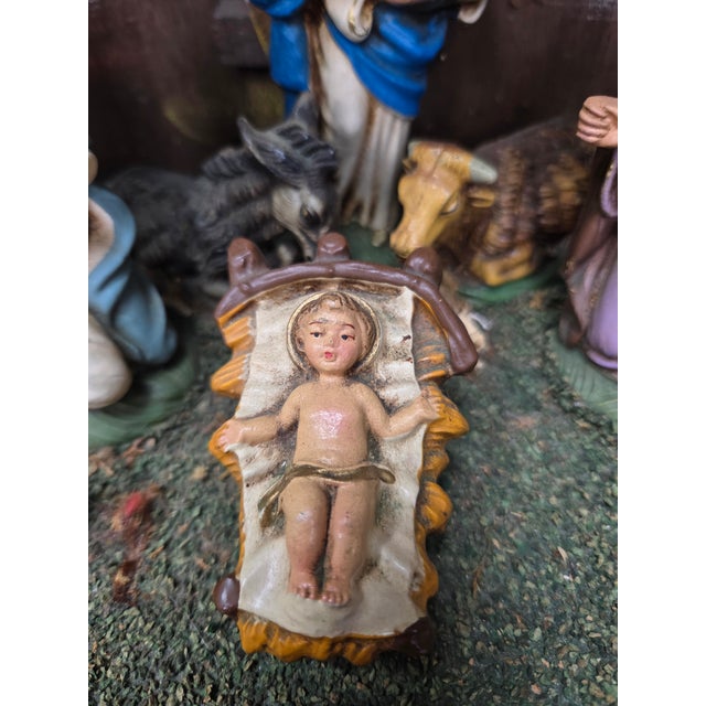 Italian Christmas Nativity Creche Set For Sale - Image 4 of 14