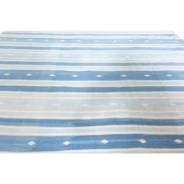 Doris Leslie Blau Vintage Indian Dhurrie Rug For Sale - Image 4 of 10