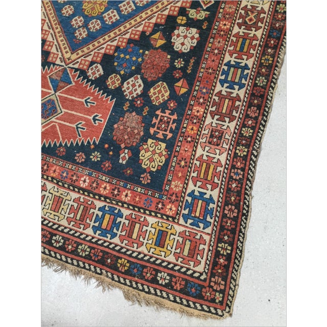 Antique Hand-Knotted Caucasian Gallery/ Runner Rug. For Sale - Image 9 of 18