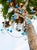 Antique French Chandelier in Bronze Drops Murano Blue, 1950 For Sale - Image 10 of 12