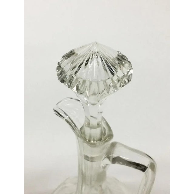 Crystal Wine or Liqueur Bottles With Diamond Cut Sharpening, Set of 2 For Sale - Image 3 of 5