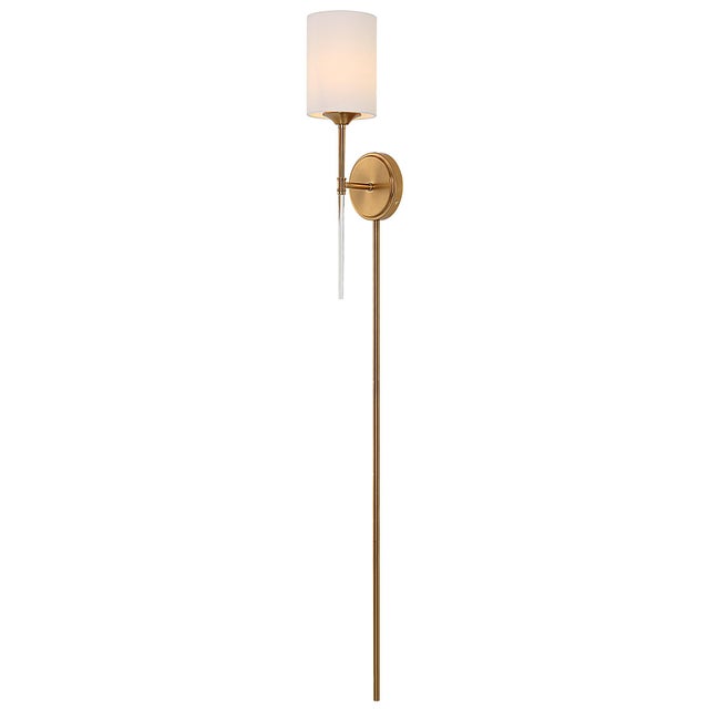 Metal Uttermost Awyr 1 Light Brass Sconce For Sale - Image 7 of 7