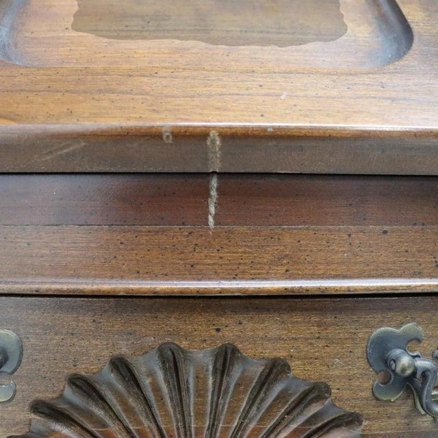 Chippendale Shell Carved Mahogany Block Front Desk C1930 For Sale - Image 16 of 16
