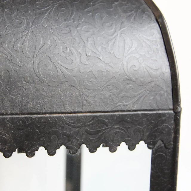 Indian Moorish Black Iron Lantern Small For Sale - Image 3 of 4