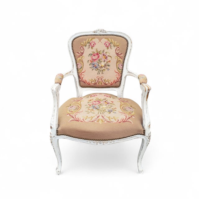 An elegant reflection of classic Parisian refinement, this exceptional fauteuil captures the enduring charm of French...