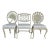 Set of 3 Chairs 1960s Hollywood Regency Era Aluminum Cast Dining Chairs For Sale