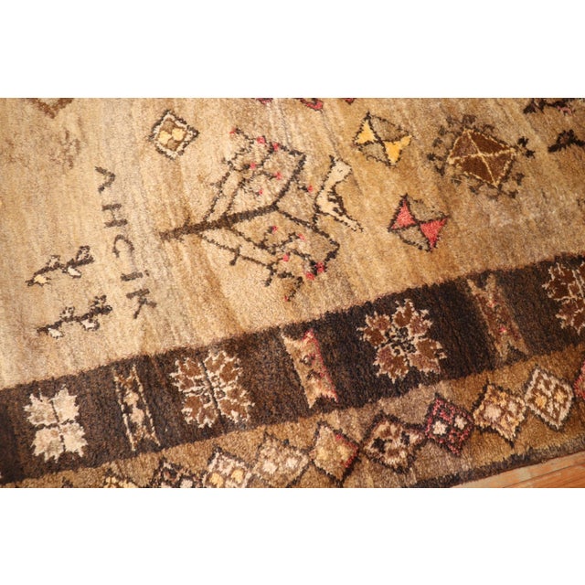 Late 20th Century Brown Tribal Turkish Kars Rug - 8'3" x 12'9" For Sale - Image 4 of 11