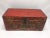 Beautiful hand painted box in red. It is old with the wood looking older than the hardware.
