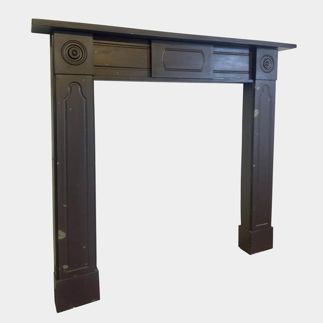 Antique Irish Regency Slate Fireplace Mantels, 1810s, Set of 2 For Sale - Image 6 of 18