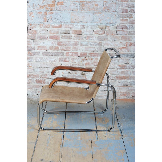 Czech Bauhaus Chrome Armchair attributed to M. Breuer for Thonet, 1920s For Sale - Image 10 of 15