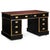 Campaign Antique Campaign Ebonized Pedestal Desk, 19th Century For Sale - Image 3 of 18
