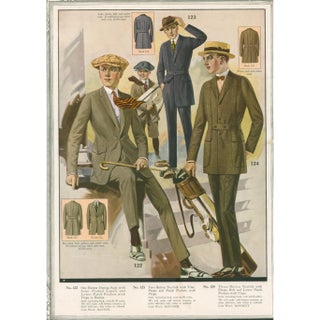 The Royal Tailors – Golf & Norfolk Suits – Vintage Men’s Fashion Plate For Sale