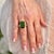 Natural Tourmaline White Sapphire Ring 6.75 14k WG 21.03 TCW Certified For Sale - Image 9 of 18